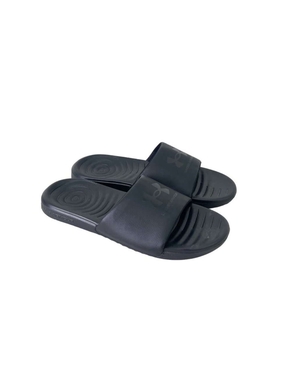 Under Armour Ansa Fixed Triple Black Slide Sandals Shoe 3023772-005 Womens sz 11
